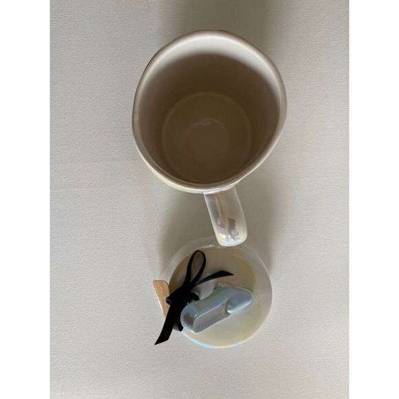 Rae Dunn Mug Disney Princess Iridescent CINDERELLA with Shoe Topper Lid New - Picture 4 of 6